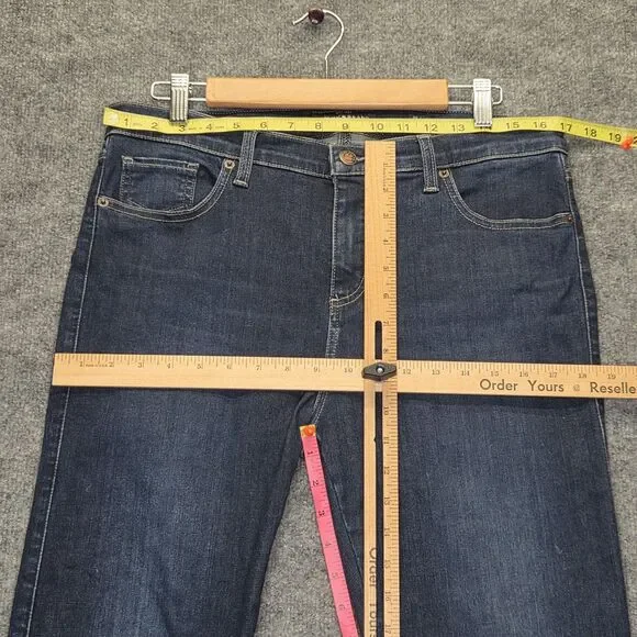 Lucky Brand Jeans Womens 12/31 Blue Dark Wash Skinny Stretch Denim Zip Fly - Picture 10 of 11